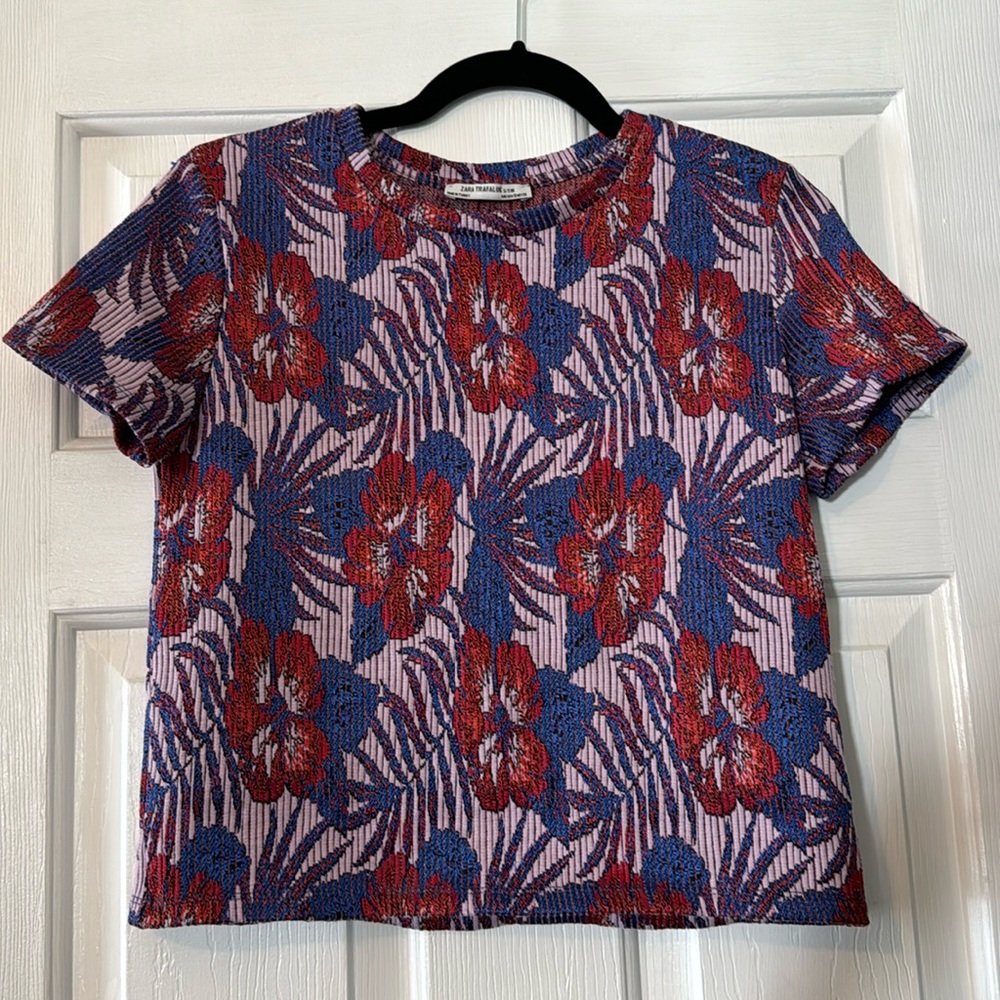 Zara Printed Short Sleeve Shirt